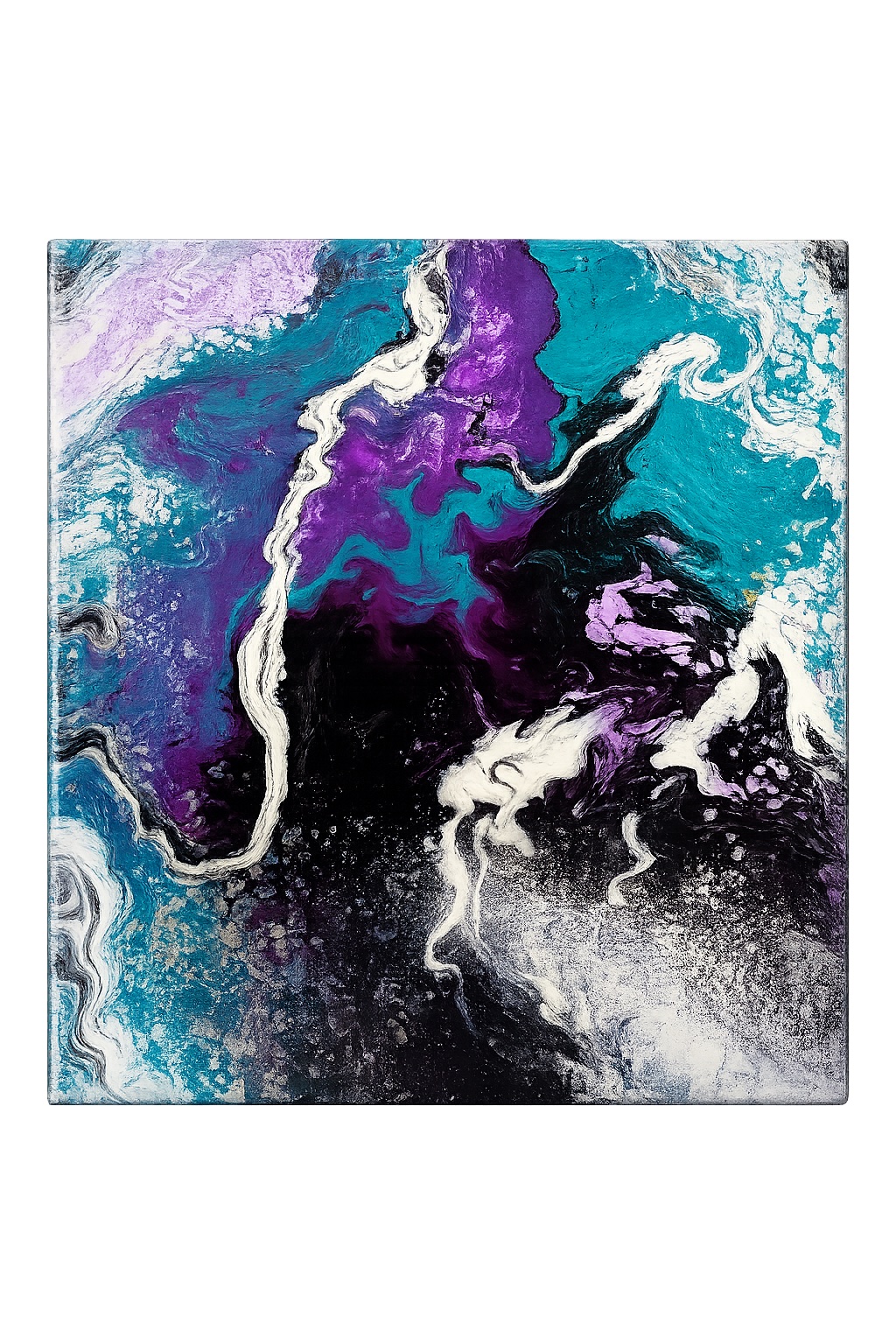Finished fluid art canvas
